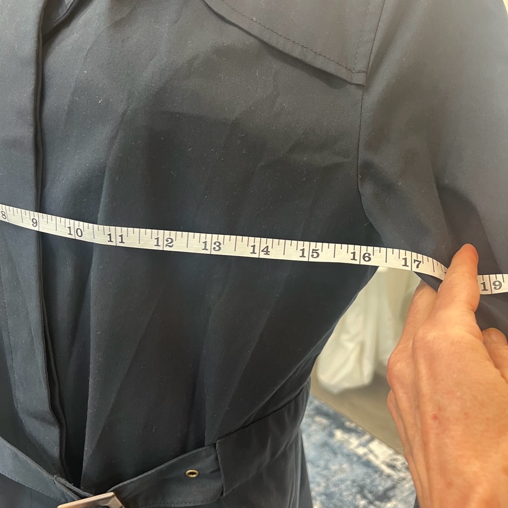 Faconnable Dark Blue Belted Trench Coat - Picture 11 of 15